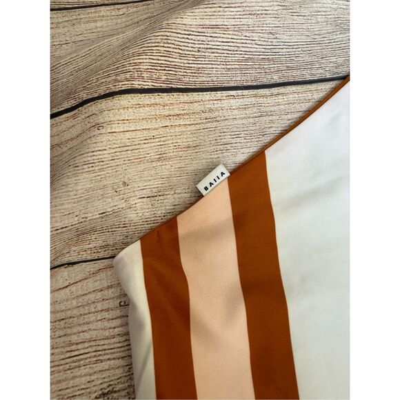 NWT BAIlA One Shoulder Retro Stripe Reversible One Piece Swimsuit Size 18 - Picture 4 of 11